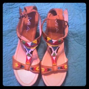 Gently worn MIA Embellished Wedges